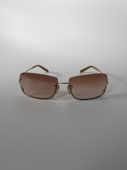 Furla Gold Starlight Rimless Sunglasses