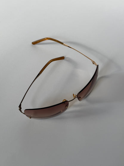Furla Gold Starlight Rimless Sunglasses