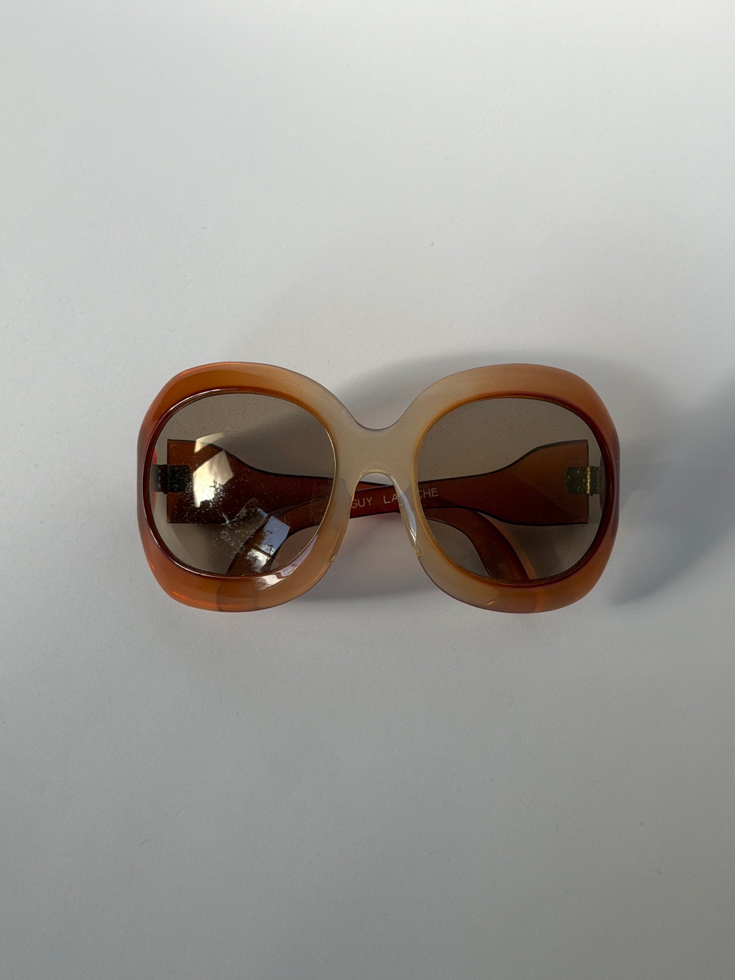 Guy Laroche Oversized Amber Ombré Sunglasses