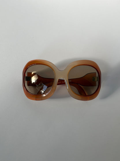 Guy Laroche Oversized Amber Ombré Sunglasses
