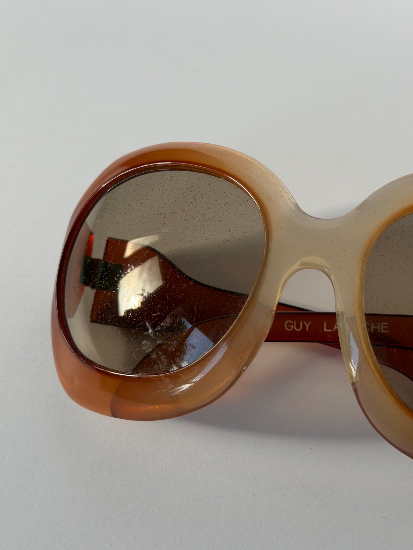 Guy Laroche Oversized Amber Ombré Sunglasses