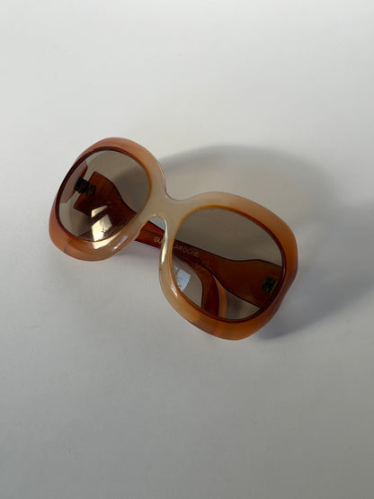 Guy Laroche Oversized Amber Ombré Sunglasses