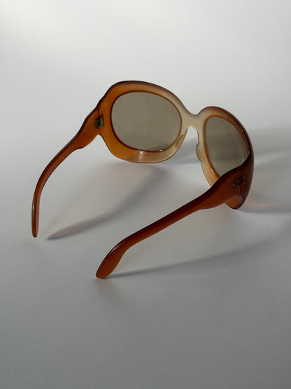 Guy Laroche Oversized Amber Ombré Sunglasses