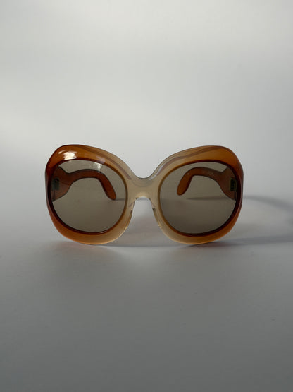 Guy Laroche Oversized Amber Ombré Sunglasses