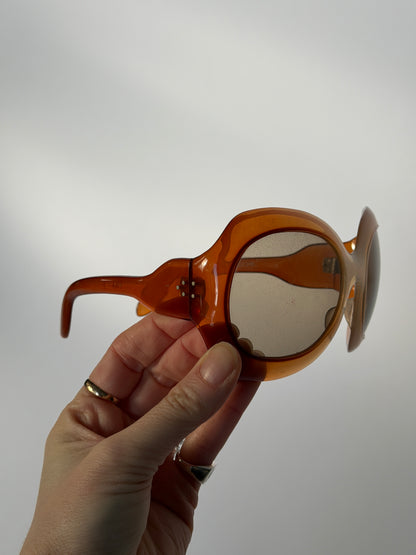 Guy Laroche Oversized Amber Ombré Sunglasses