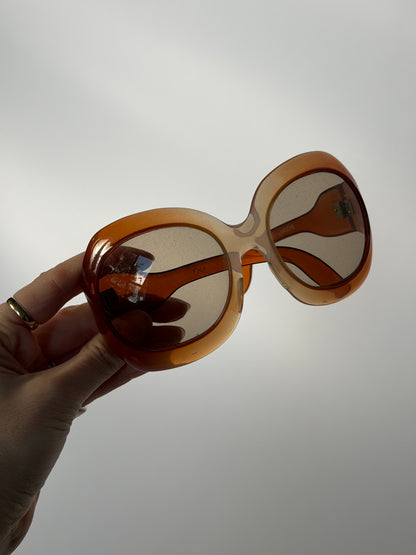 Guy Laroche Oversized Amber Ombré Sunglasses