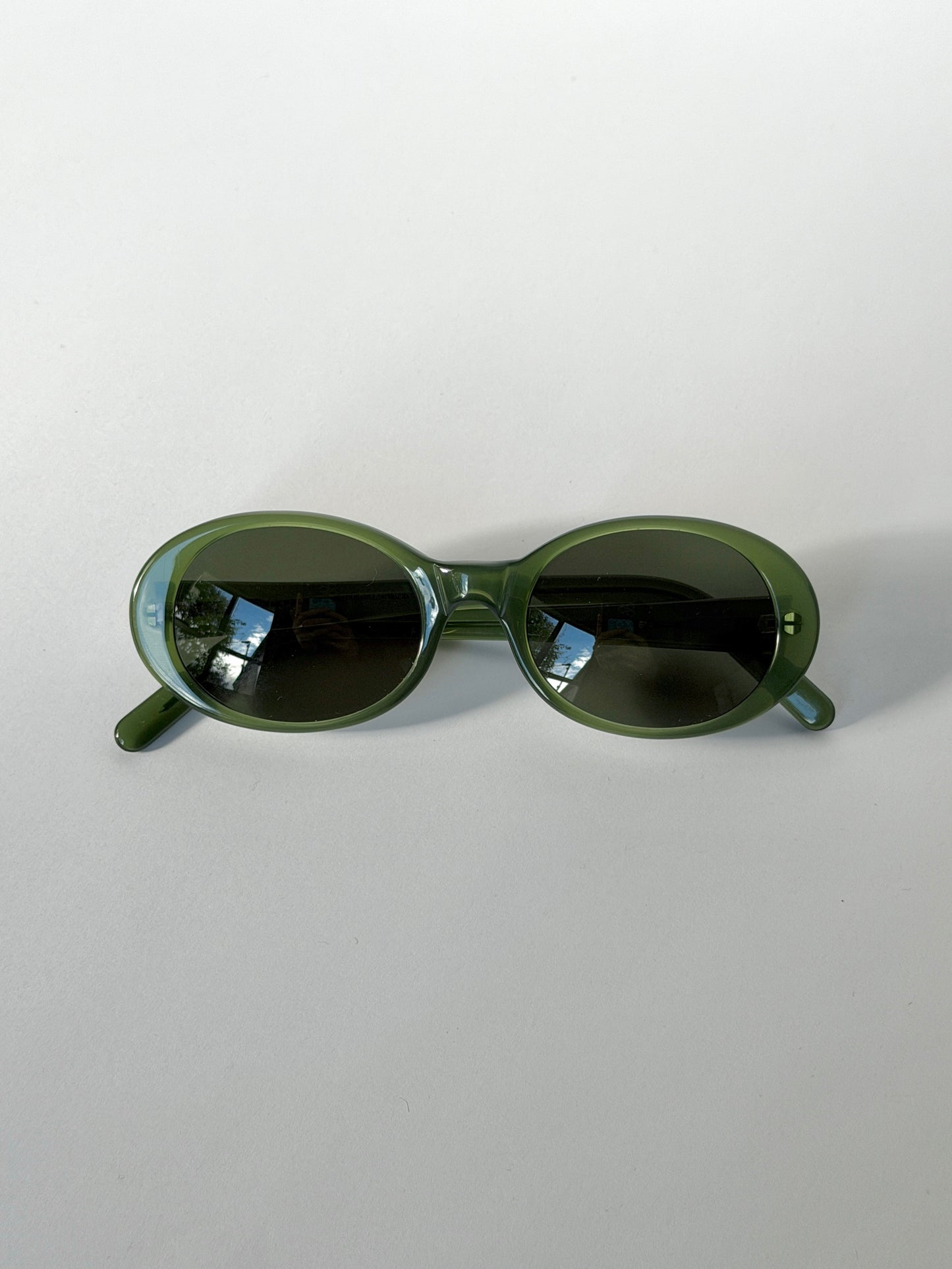 Furla Green Oval Sunglasses