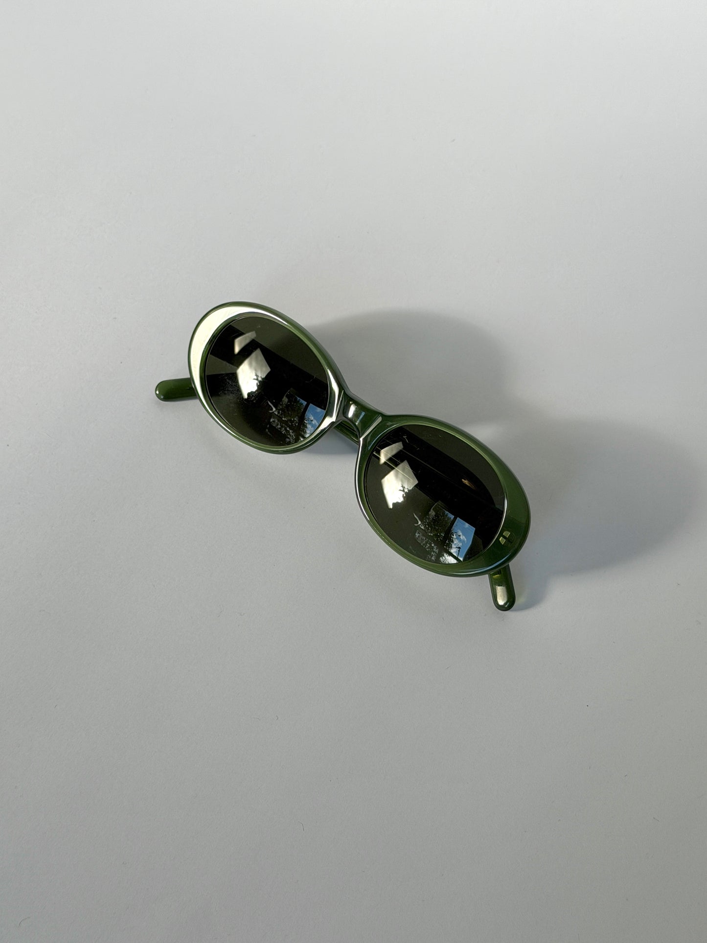 Furla Green Oval Sunglasses