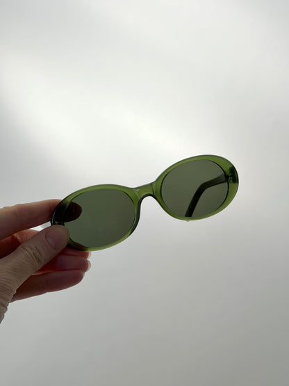 Furla Green Oval Sunglasses