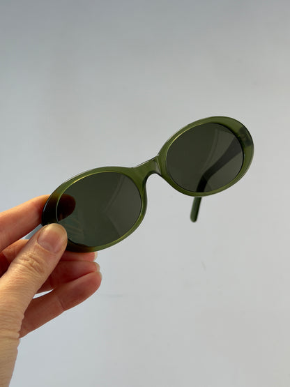 Furla Green Oval Sunglasses