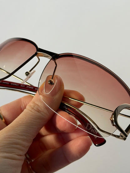 Christian Dior DIORLY Pink Gradient Y2K Sunglasses