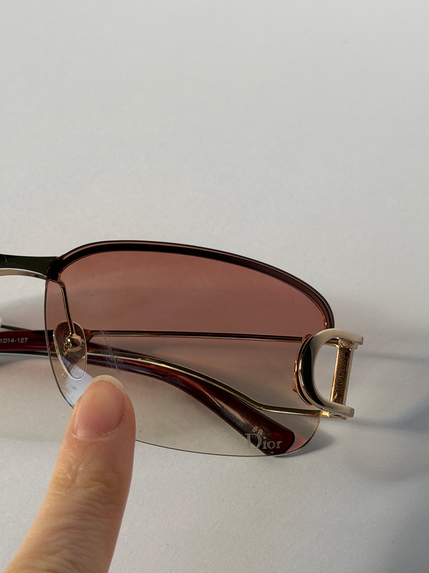 Christian Dior DIORLY Pink Gradient Y2K Sunglasses
