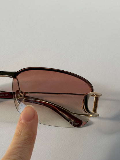 Christian Dior DIORLY Pink Gradient Y2K Sunglasses