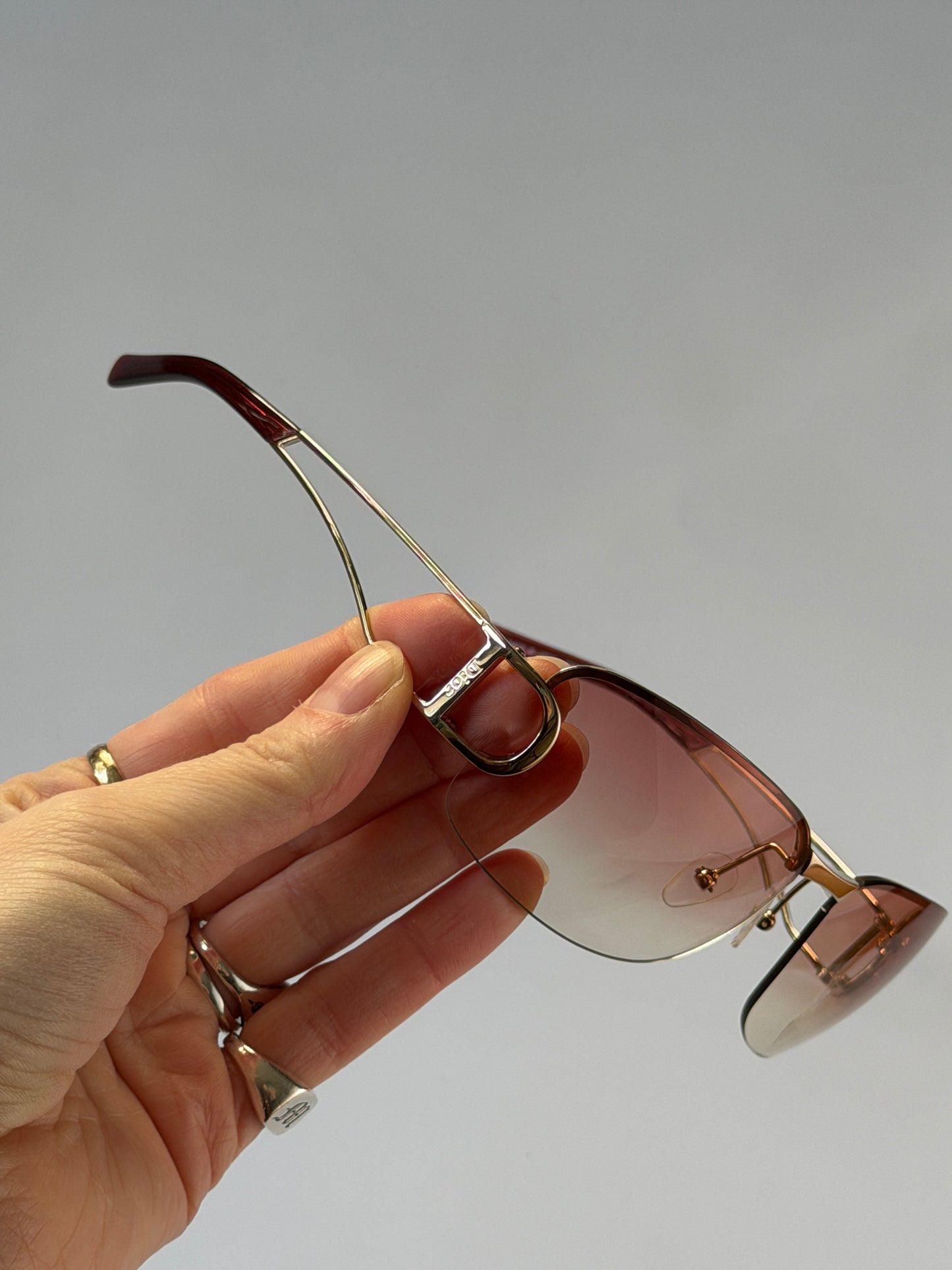Christian Dior DIORLY Pink Gradient Y2K Sunglasses