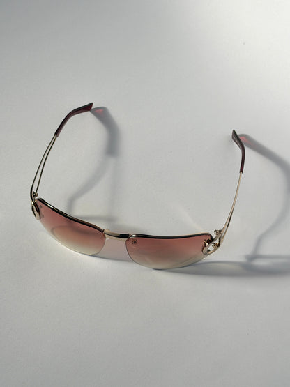 Christian Dior DIORLY Pink Gradient Y2K Sunglasses