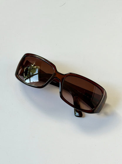 Fendi Brown Rectangular Sunglasses