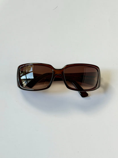 Fendi Brown Rectangular Sunglasses