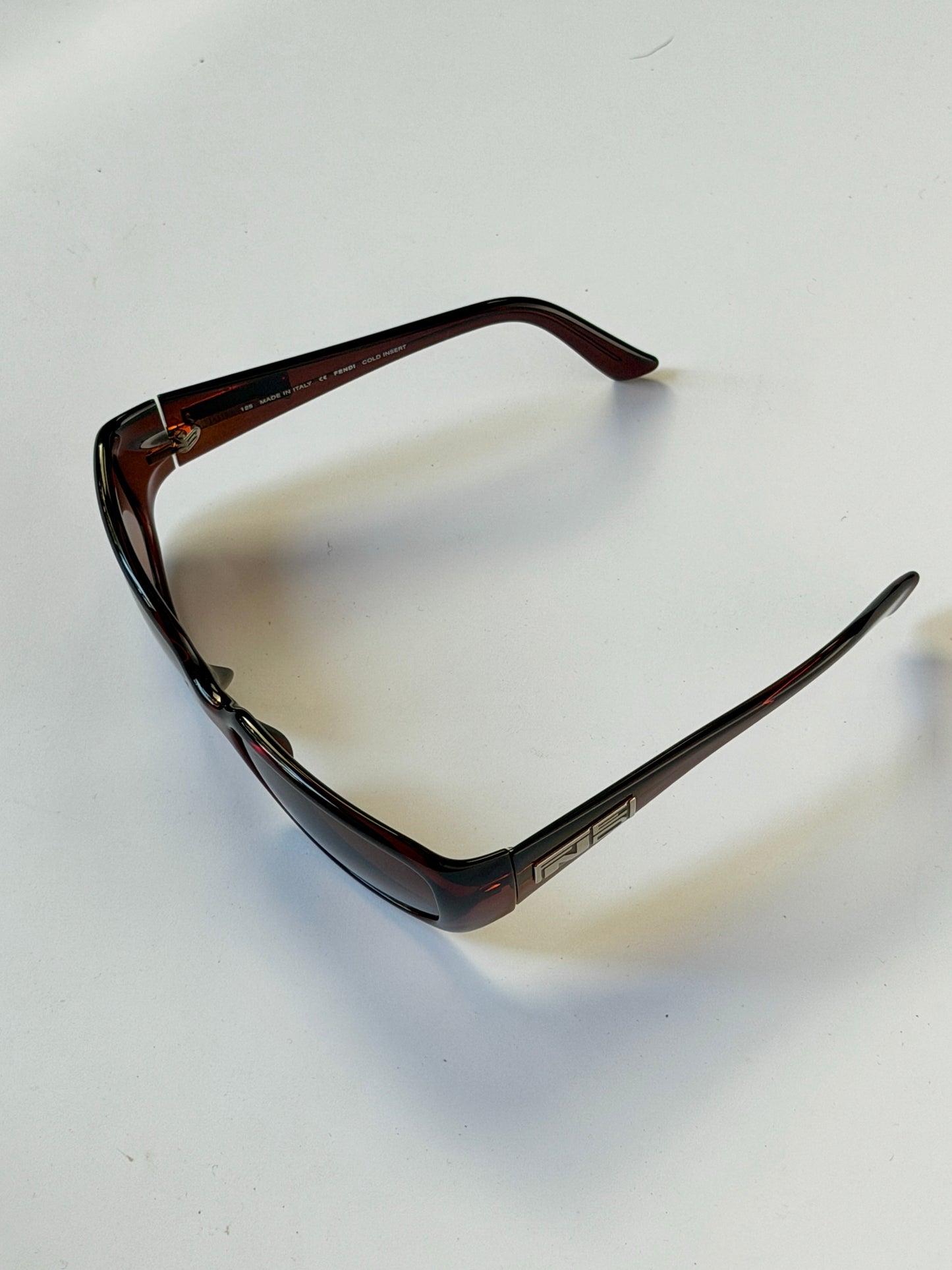 Fendi Brown Rectangular Sunglasses