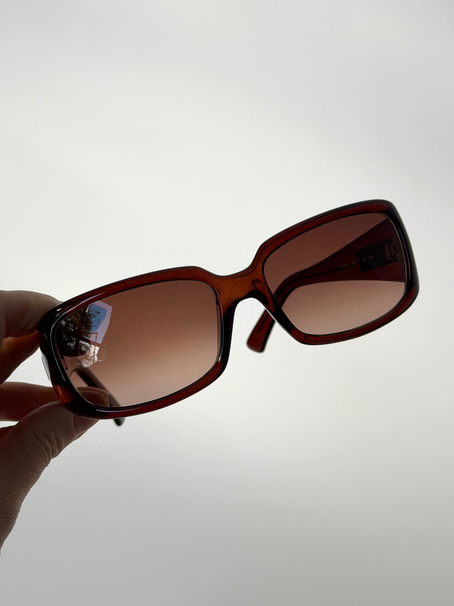 Fendi Brown Rectangular Sunglasses