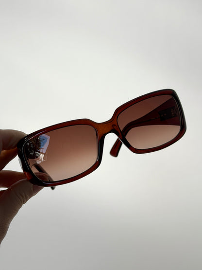 Fendi Brown Rectangular Sunglasses