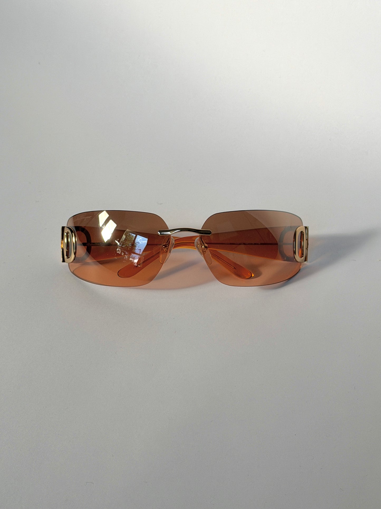 Salvatore Ferragamo Rimless Gancini Sunglasses