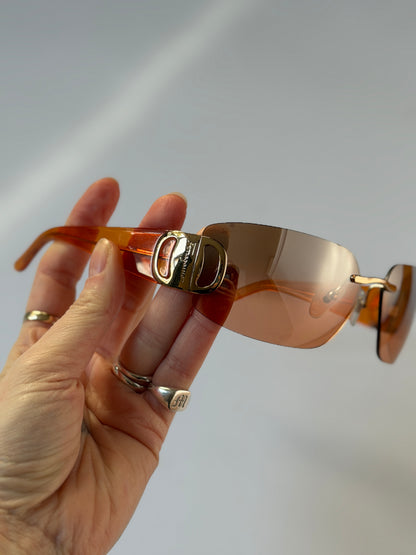 Salvatore Ferragamo Rimless Gancini Sunglasses
