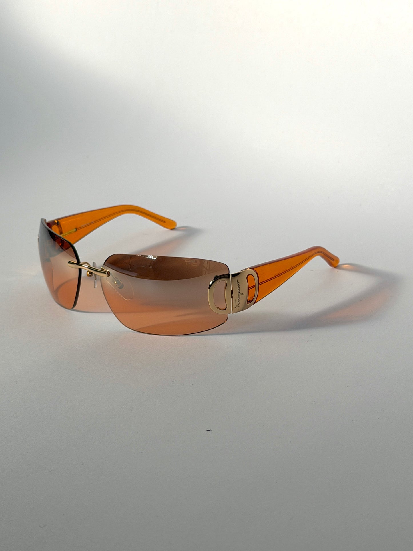 Salvatore Ferragamo Rimless Gancini Sunglasses