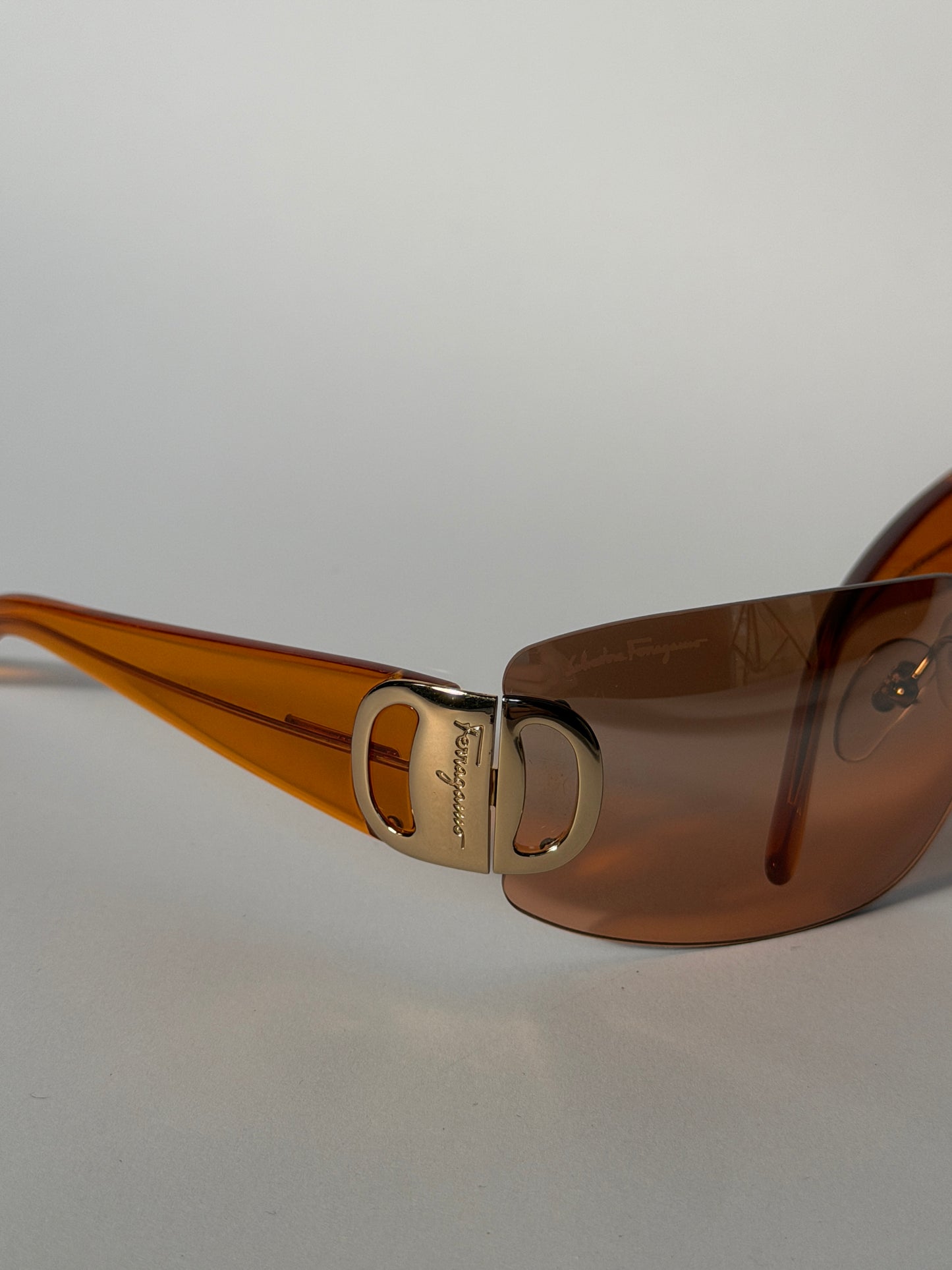 Salvatore Ferragamo Rimless Gancini Sunglasses