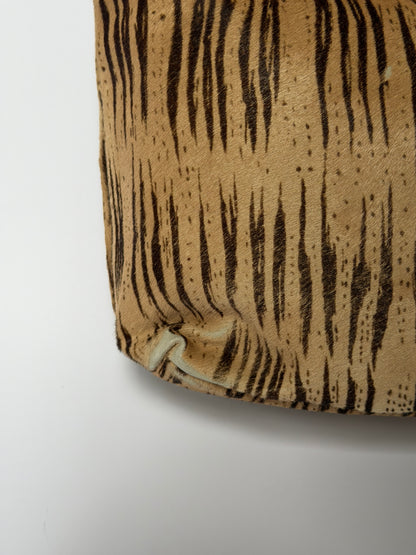 Rare Fendi Pony Hair Tiger Print & Red Leather Bag