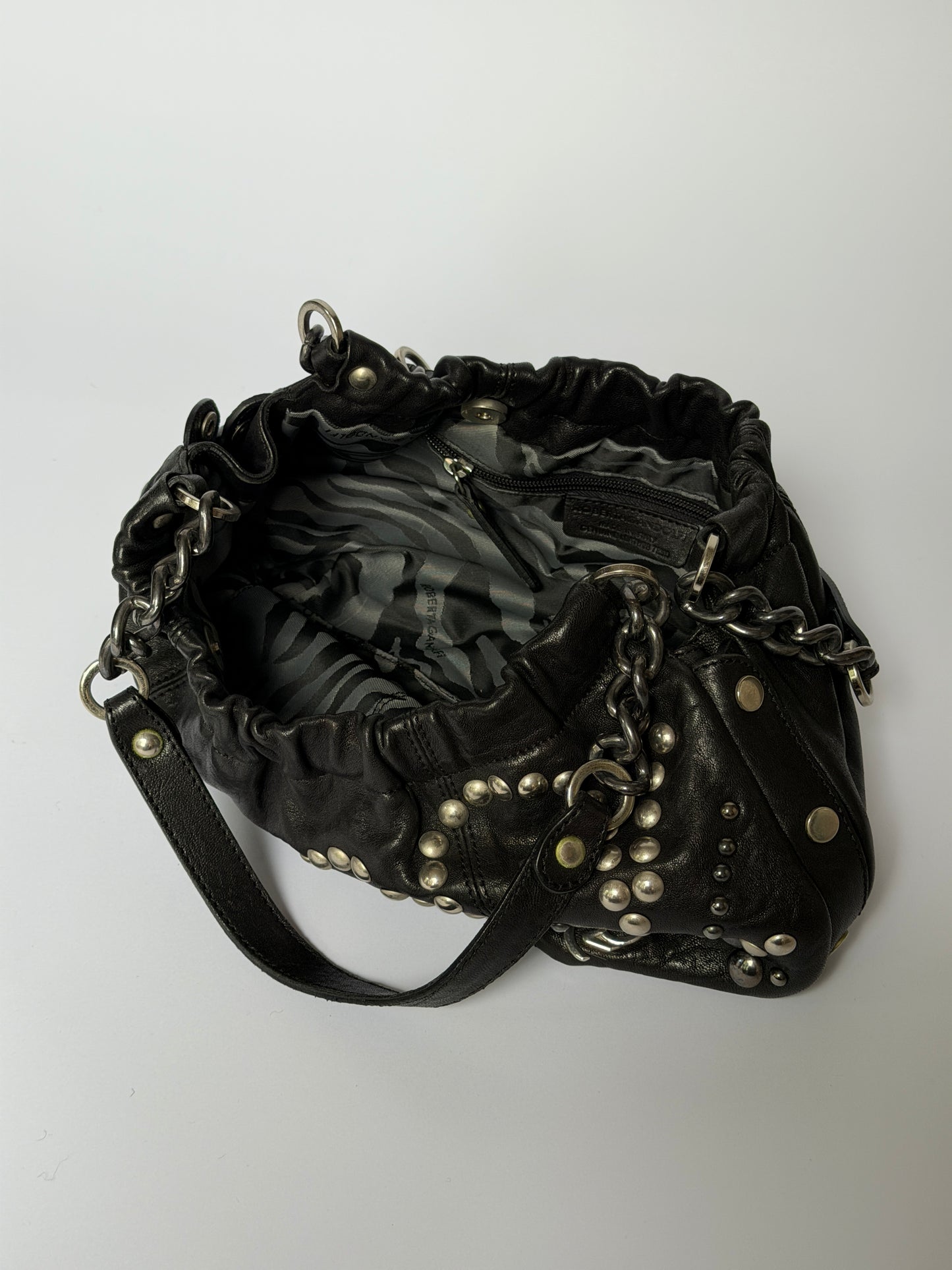 Leather Studded Flower Bag — Early 2000s