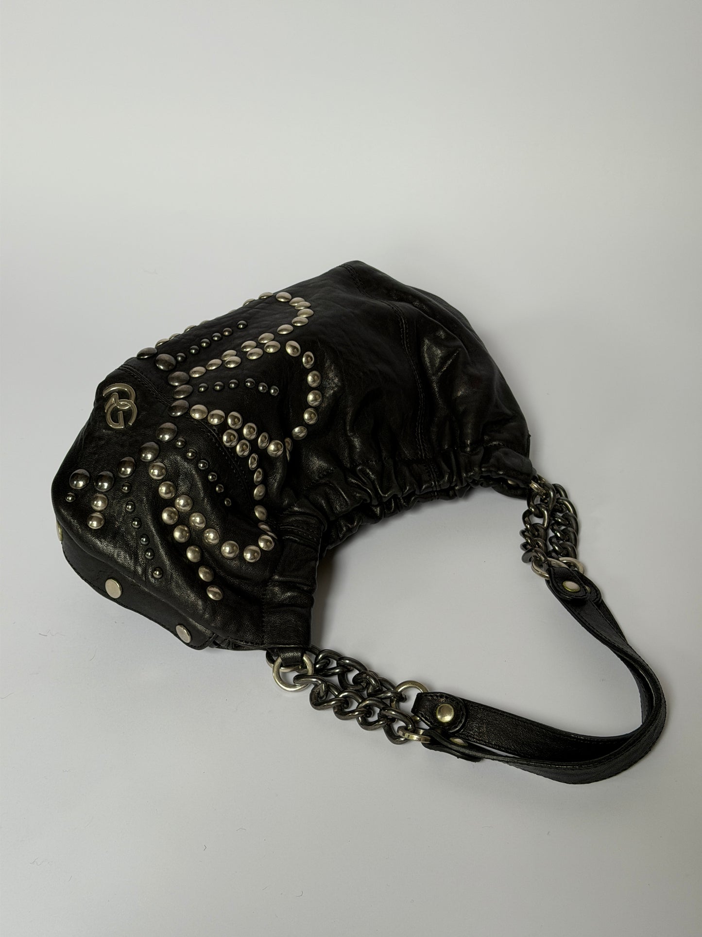 Leather Studded Flower Bag — Early 2000s