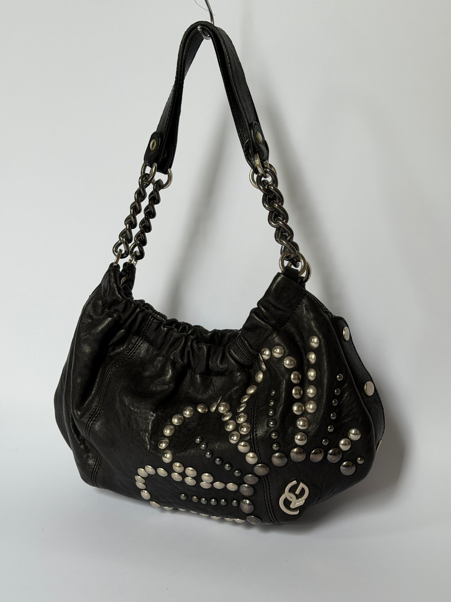 Leather Studded Flower Bag — Early 2000s