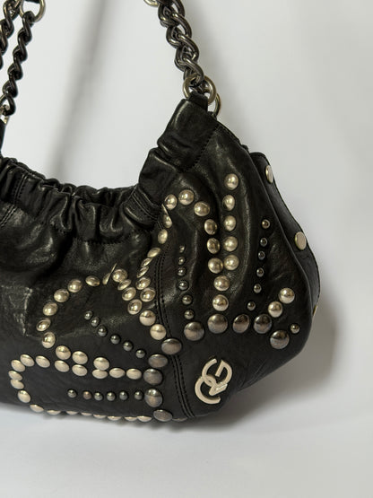 Leather Studded Flower Bag — Early 2000s