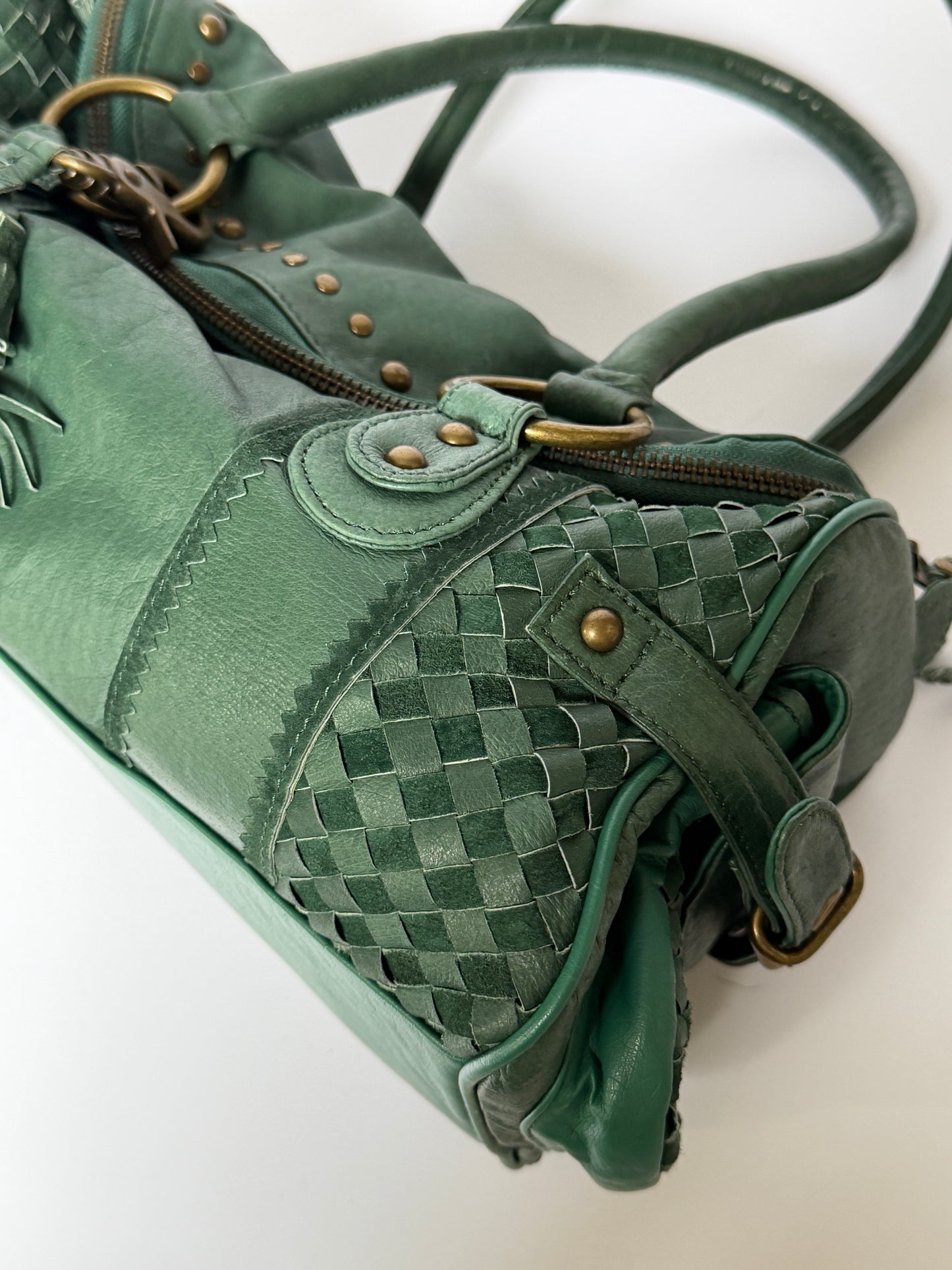 Rare Himiko Woven Leather Shoulder Bag