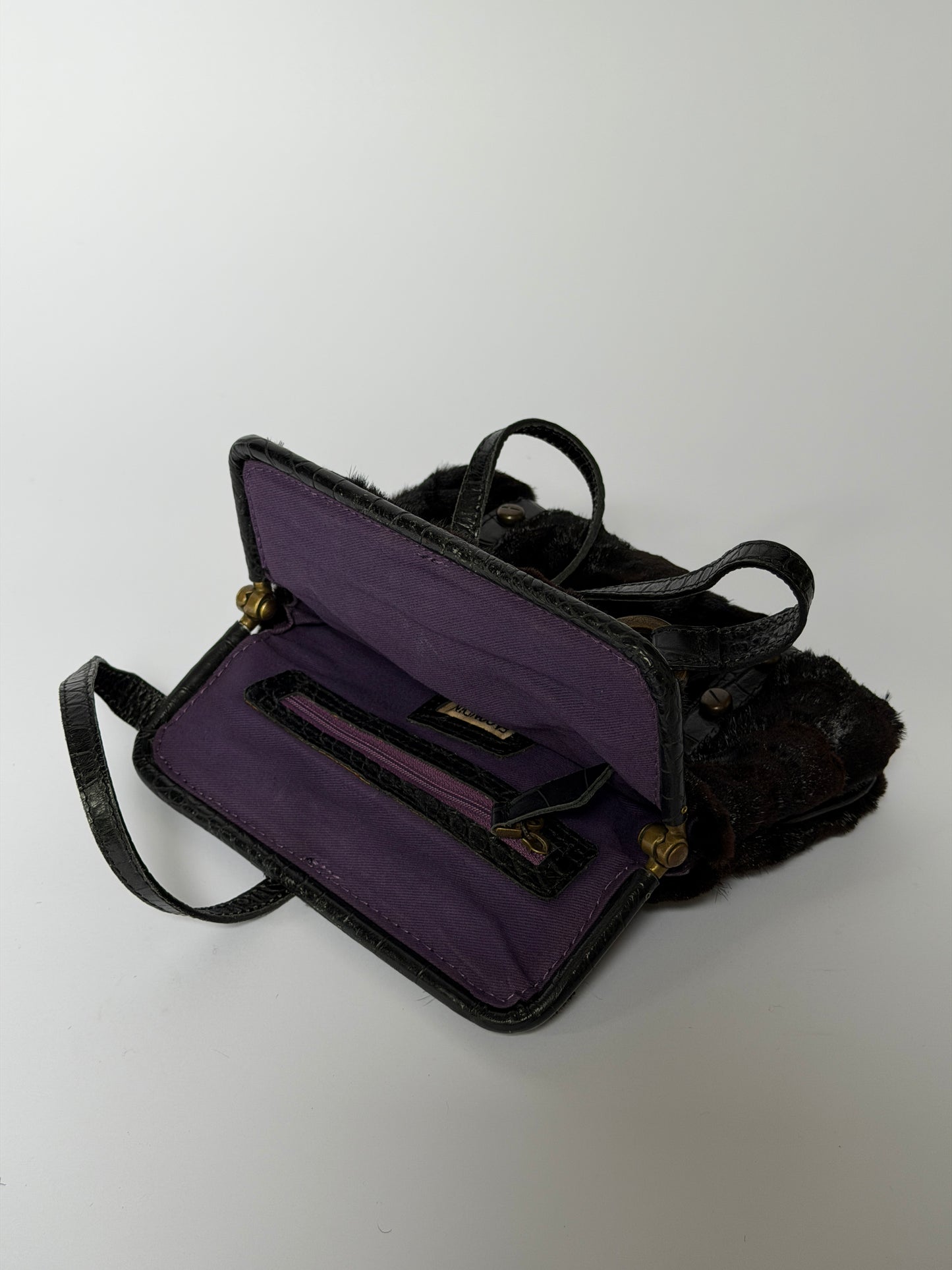 Mink Fur & Leather Mini Bag (Italy)