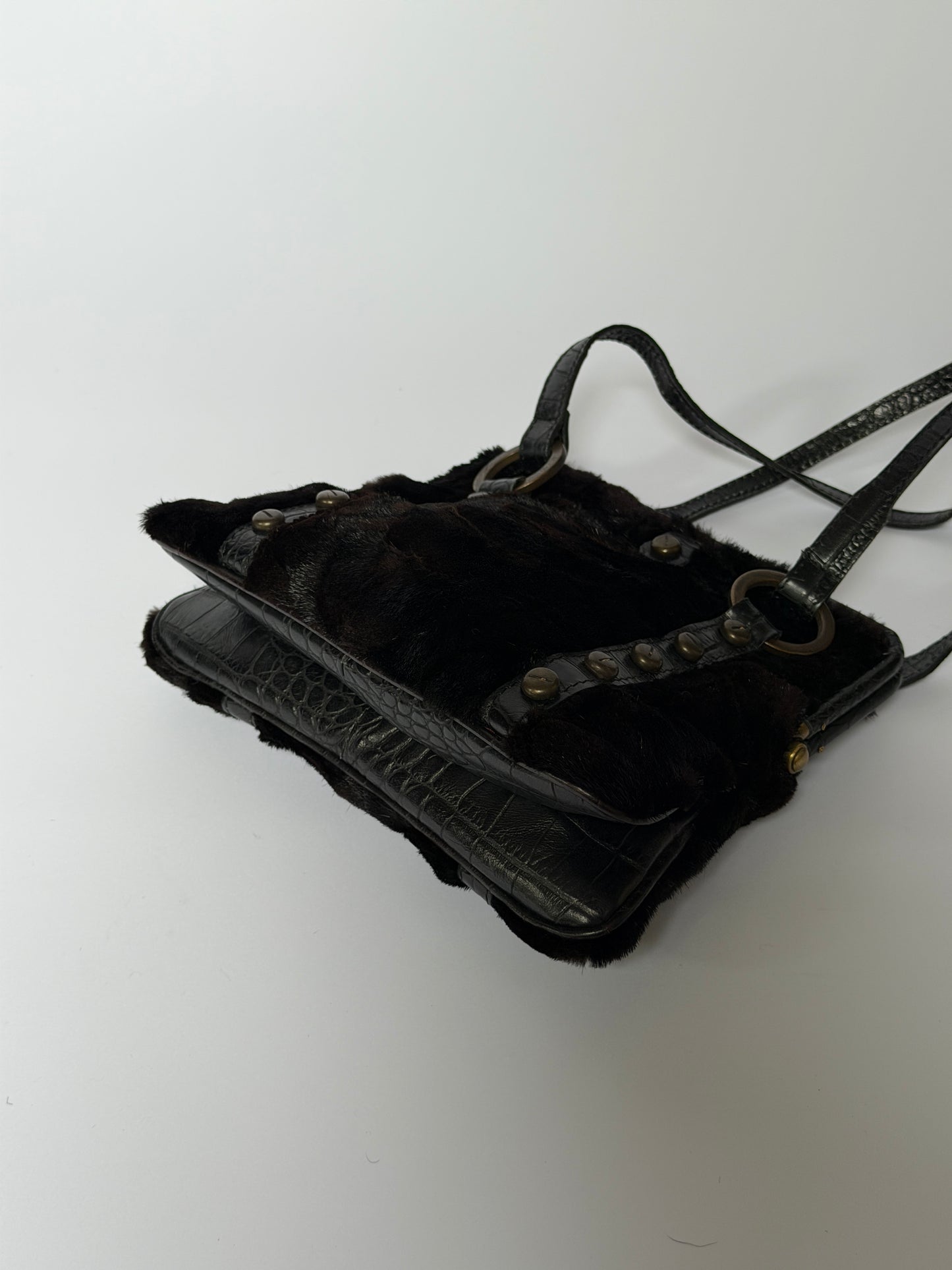 Mink Fur & Leather Mini Bag (Italy)