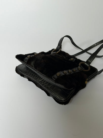 Mink Fur & Leather Mini Bag (Italy)