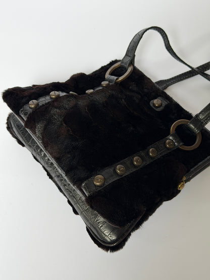 Mink Fur & Leather Mini Bag (Italy)