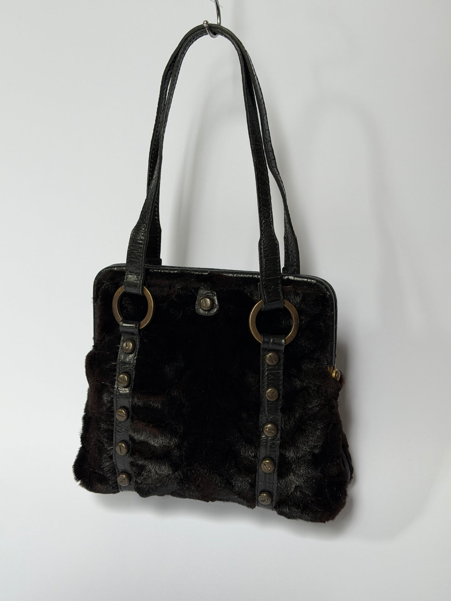 Mink Fur & Leather Mini Bag (Italy)