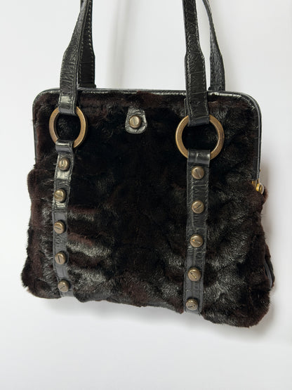 Mink Fur & Leather Mini Bag (Italy)