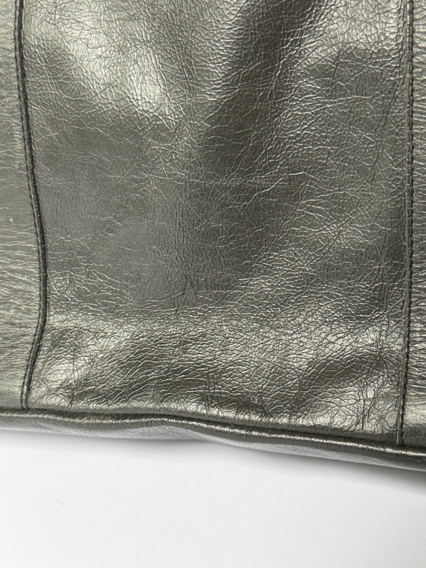 Alchimia Italy Leather & Fur Hobo Tote Bag