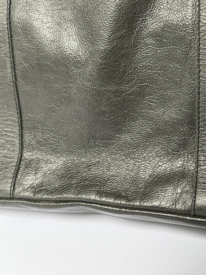 Alchimia Italy Leather & Fur Hobo Tote Bag