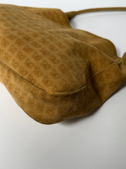 Bottega Butterfly Monogram Slouchy Suede Shoulder Bag