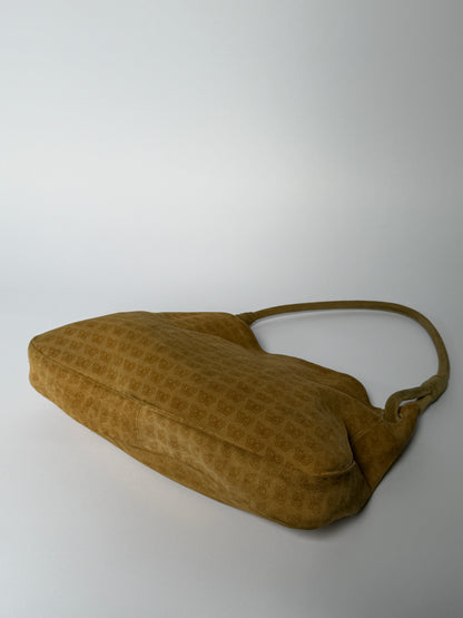 Bottega Butterfly Monogram Slouchy Suede Shoulder Bag