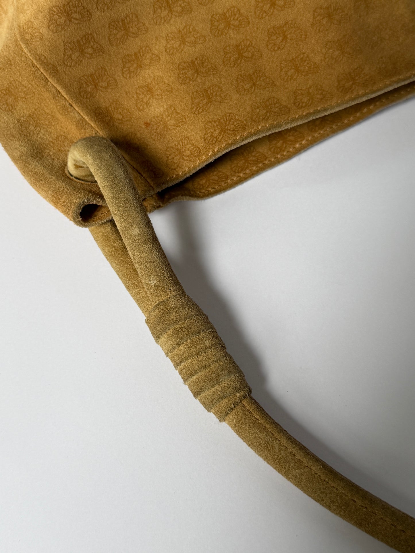 Bottega Butterfly Monogram Slouchy Suede Shoulder Bag