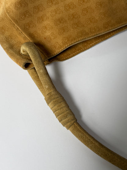 Bottega Butterfly Monogram Slouchy Suede Shoulder Bag