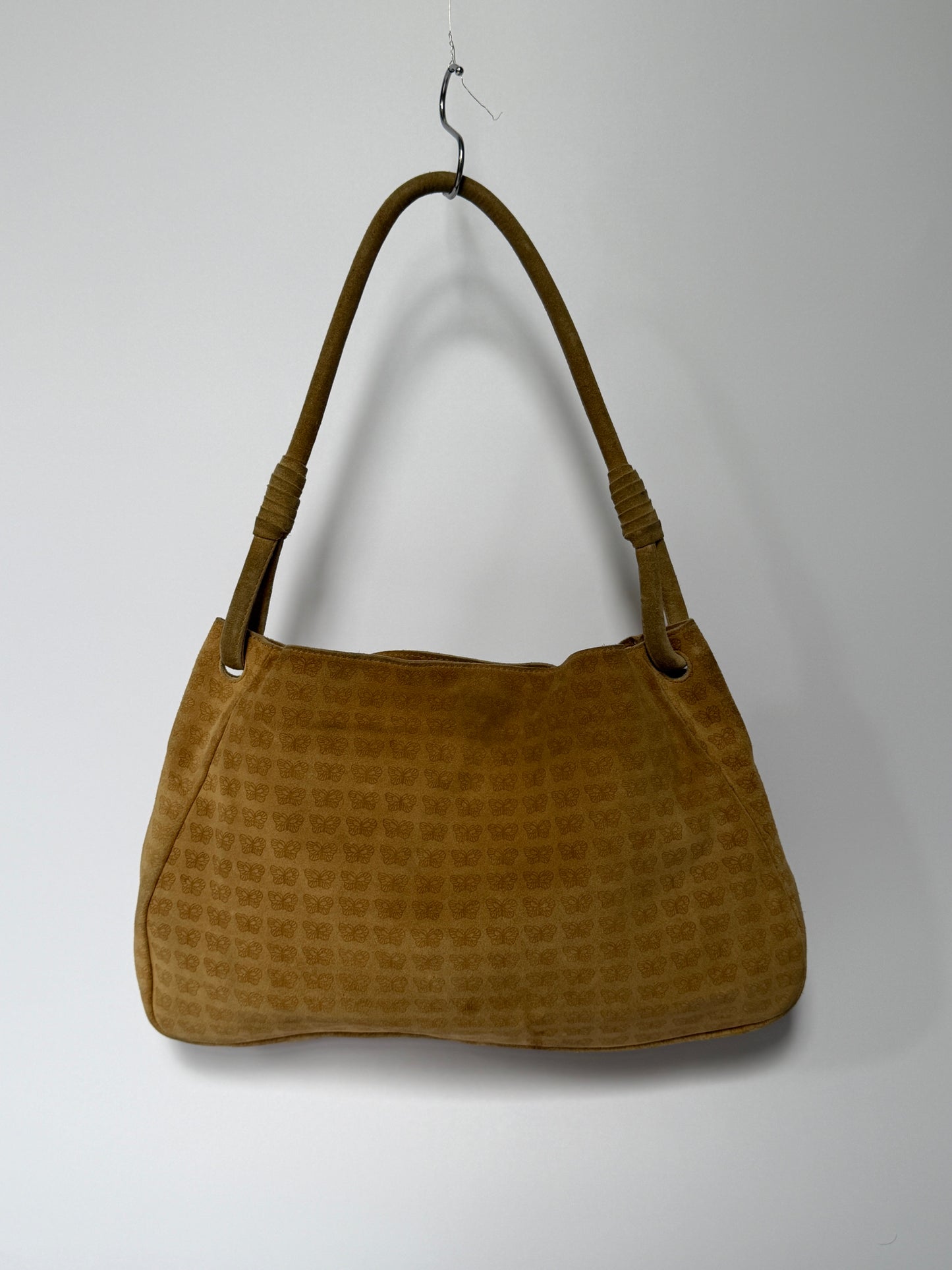 Bottega Butterfly Monogram Slouchy Suede Shoulder Bag