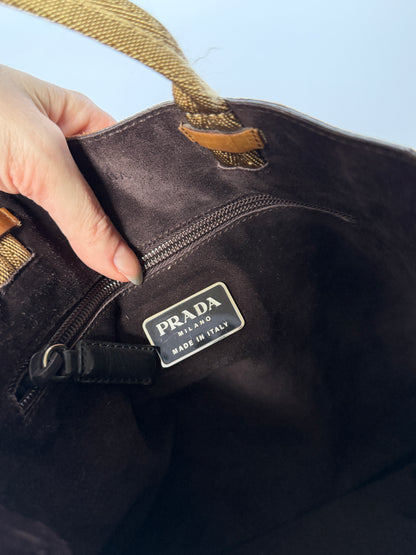 Archive 1999 Prada Grommet Tote Bag