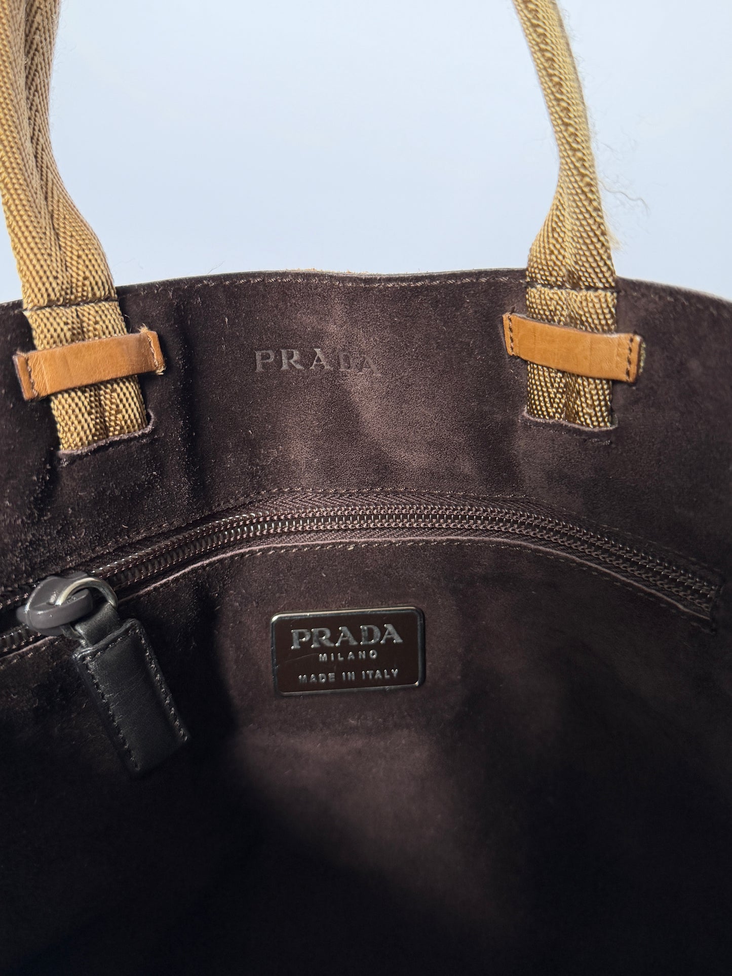 Archive 1999 Prada Grommet Tote Bag