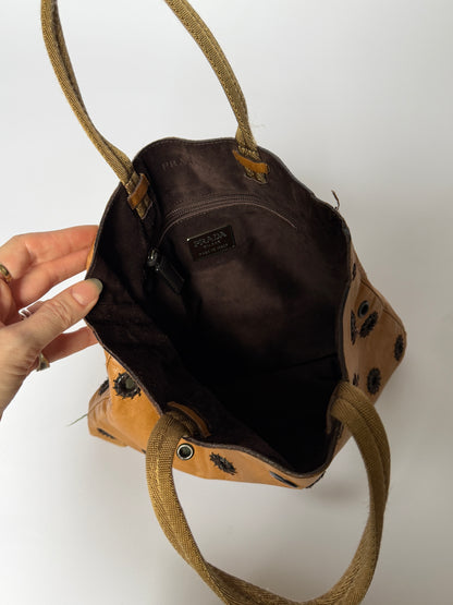 Archive 1999 Prada Grommet Tote Bag